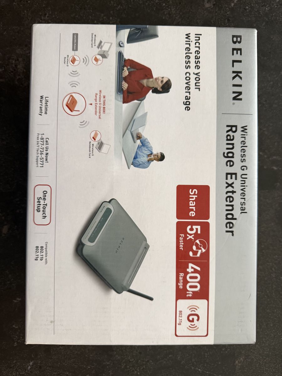 Belkin Wireless G Universal Range Extender F5D7132 2.4GHz Ethernet