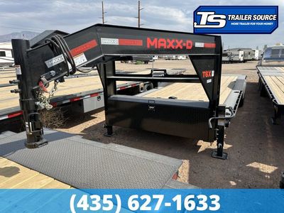 8.5x24 Maxx-D T6X Gooseneck Power Tilt Trailer - 14K GVWR - Wide Body w/ Drive Over Fenders, Winch Package