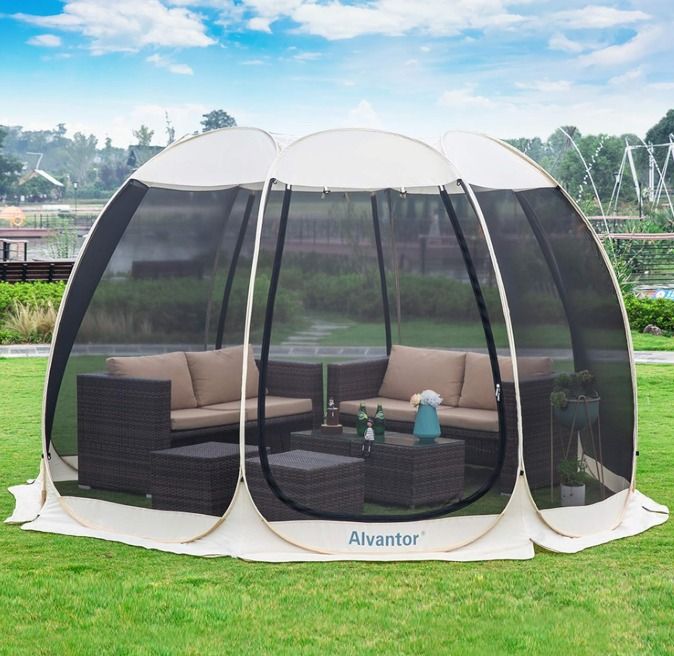 *Price is Firm* New 12' x 12' Alvantor Pop Up Screen House Tent Beige