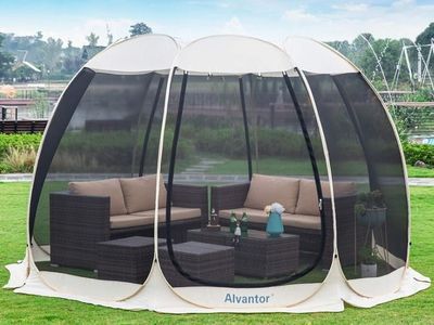 *Price is Firm* New 12' x 12' Alvantor Pop Up Screen House Tent Beige