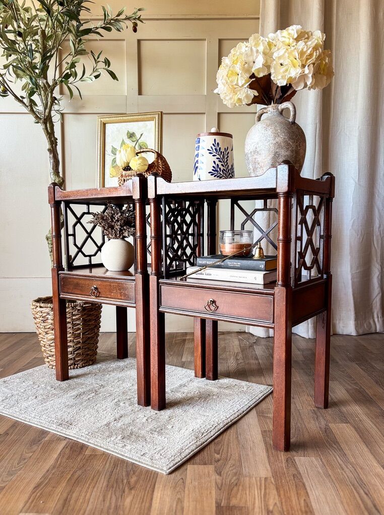 *FREE DELIVERY Vintage Chippendale Fretwork Tables