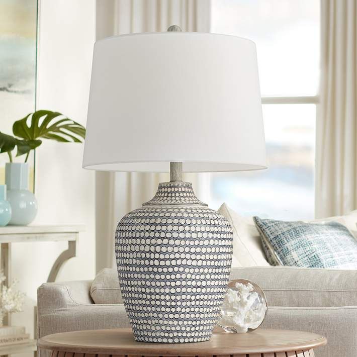 New Gray Wash Jug Table Lamp