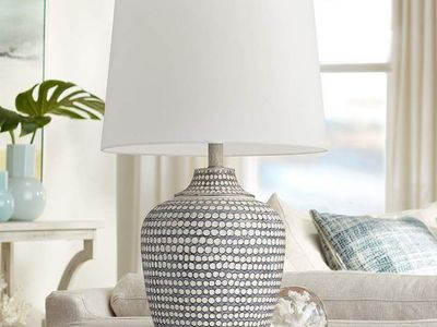 New Gray Wash Jug Table Lamp