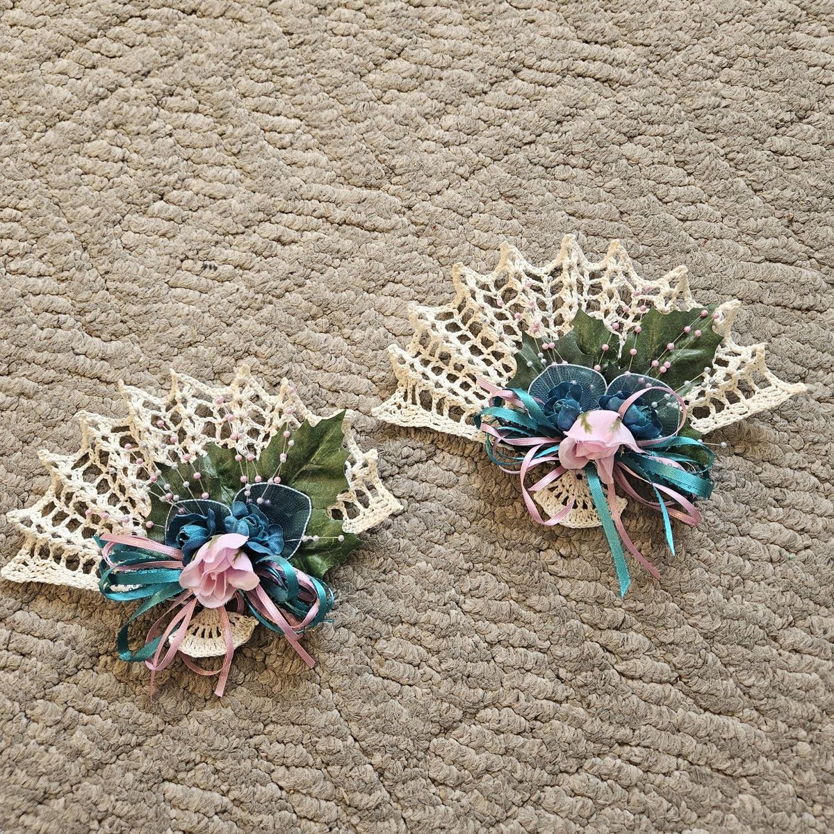 Fan Wall Decorations- Teal and Pink