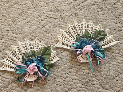Fan Wall Decorations- Teal and Pink
