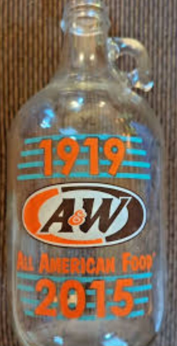 Vintage A&W 1/2 gallon bottle