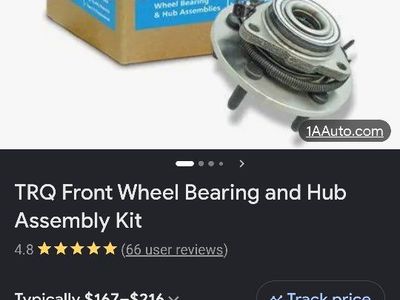 TRQ Front Wheel Bearing & Hub Assembly Kit for 2012-18 Ram 1500 Truck