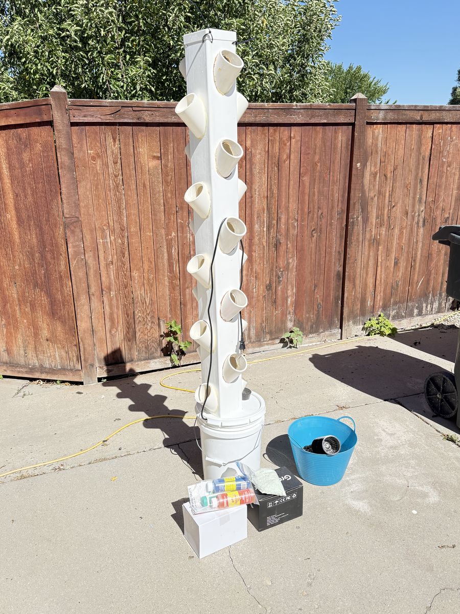 Custom made hydroponic tower