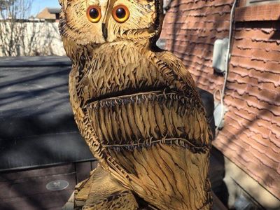 Chainsaw-carved Owl #2
