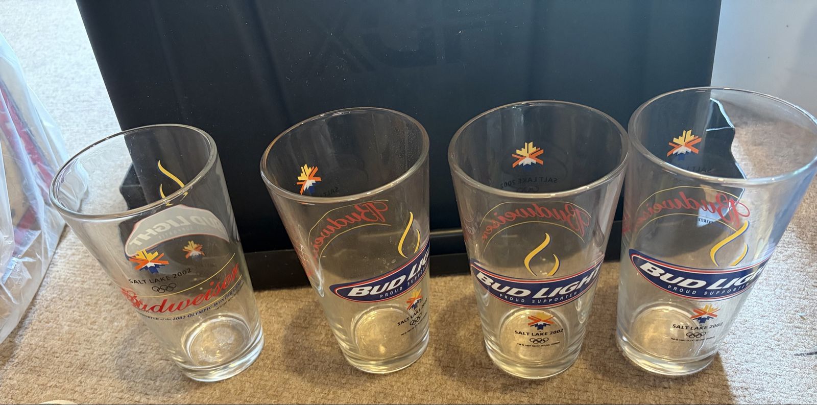 Vintage 2002 Salt lake winter games 16oz glasses-set of 4