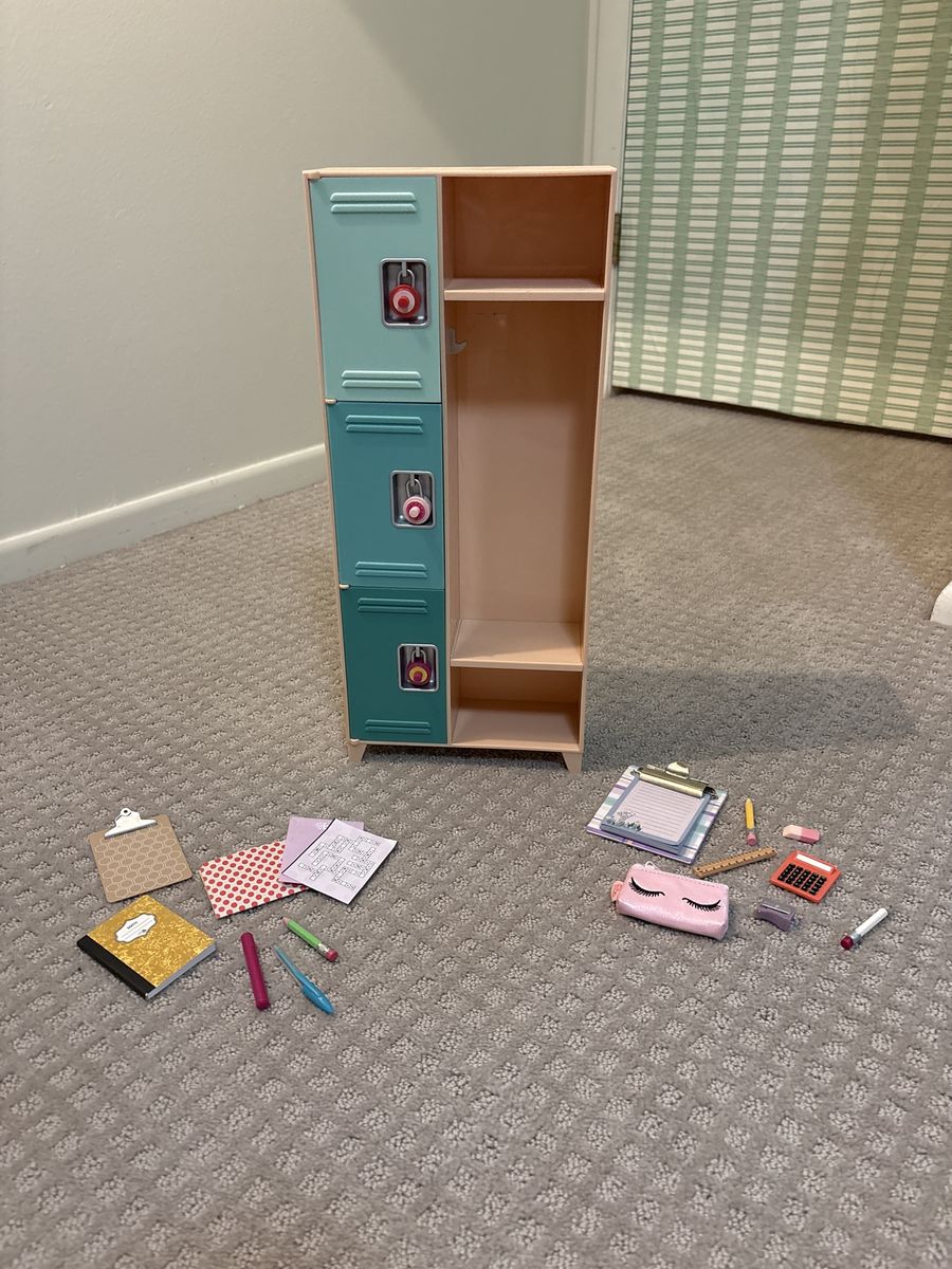 Our Generation Awesome Academy Two-Tone Locker w/ Accessories Doll Playset