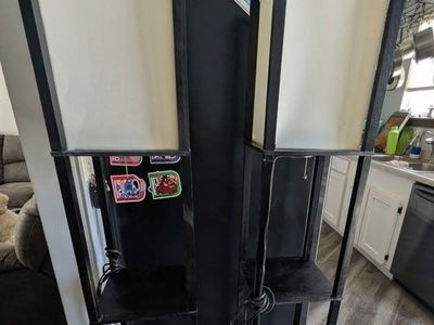 Pair of (2) Black Shelf Floor Lamps