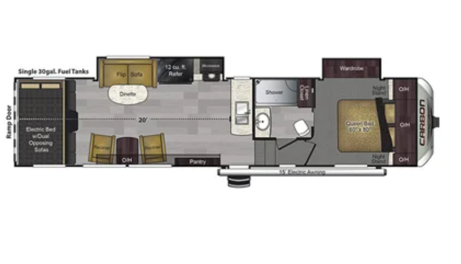 2018 Keystone Carbon 349 Toy hauler