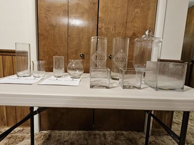 (50) Glass Centerpieces and Jars