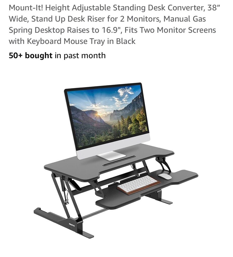 Stand Up Desk Converter,  Standing Desk Riser, New