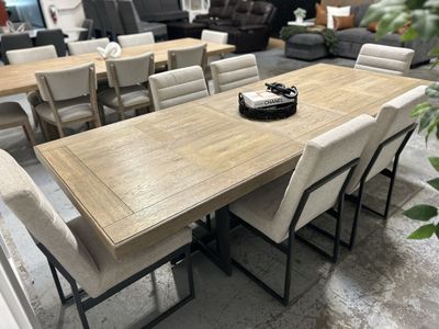 STONE HARBOR MODERN INDUSTRIAL DINING SET - DELIVERY & FINANCING AVAILABLE!