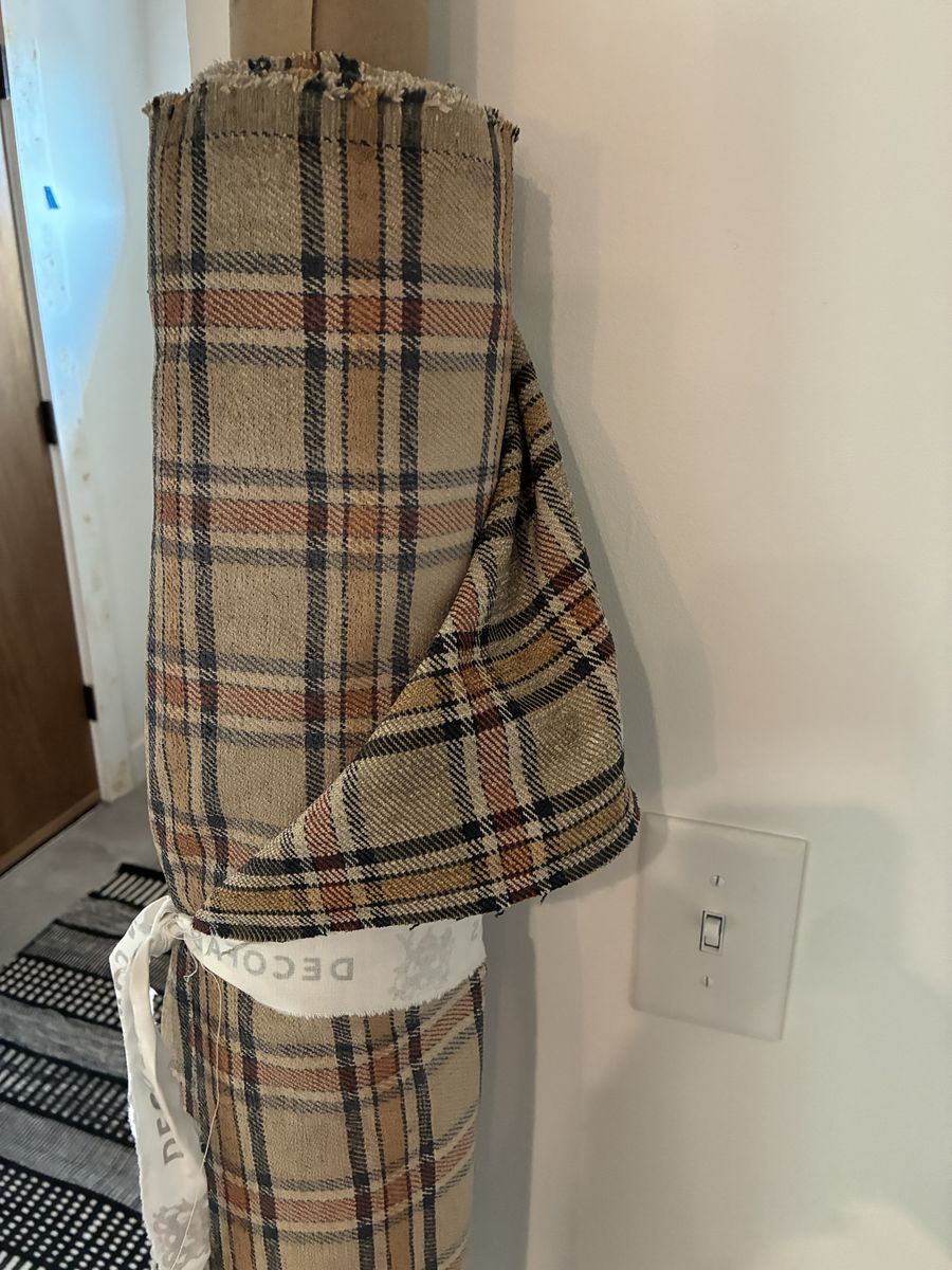 Plaid chenille material