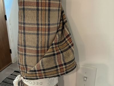 Plaid chenille material