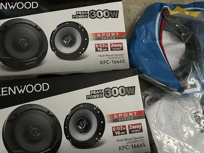 4 Kenwood KFC-1666S 6.5" Front & Rear Door Car Speakers 300W With Install Kit for 2006-2017 Honda Pilot