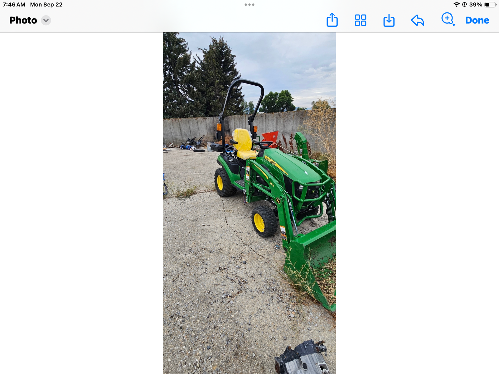 John Deere tractor (and attachments)