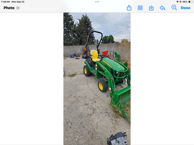 John Deere tractor (and attachments)