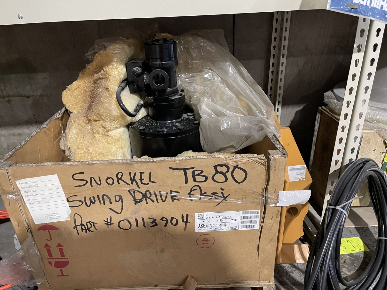 0113904 Snorkel Swing Drive assembly for TB80