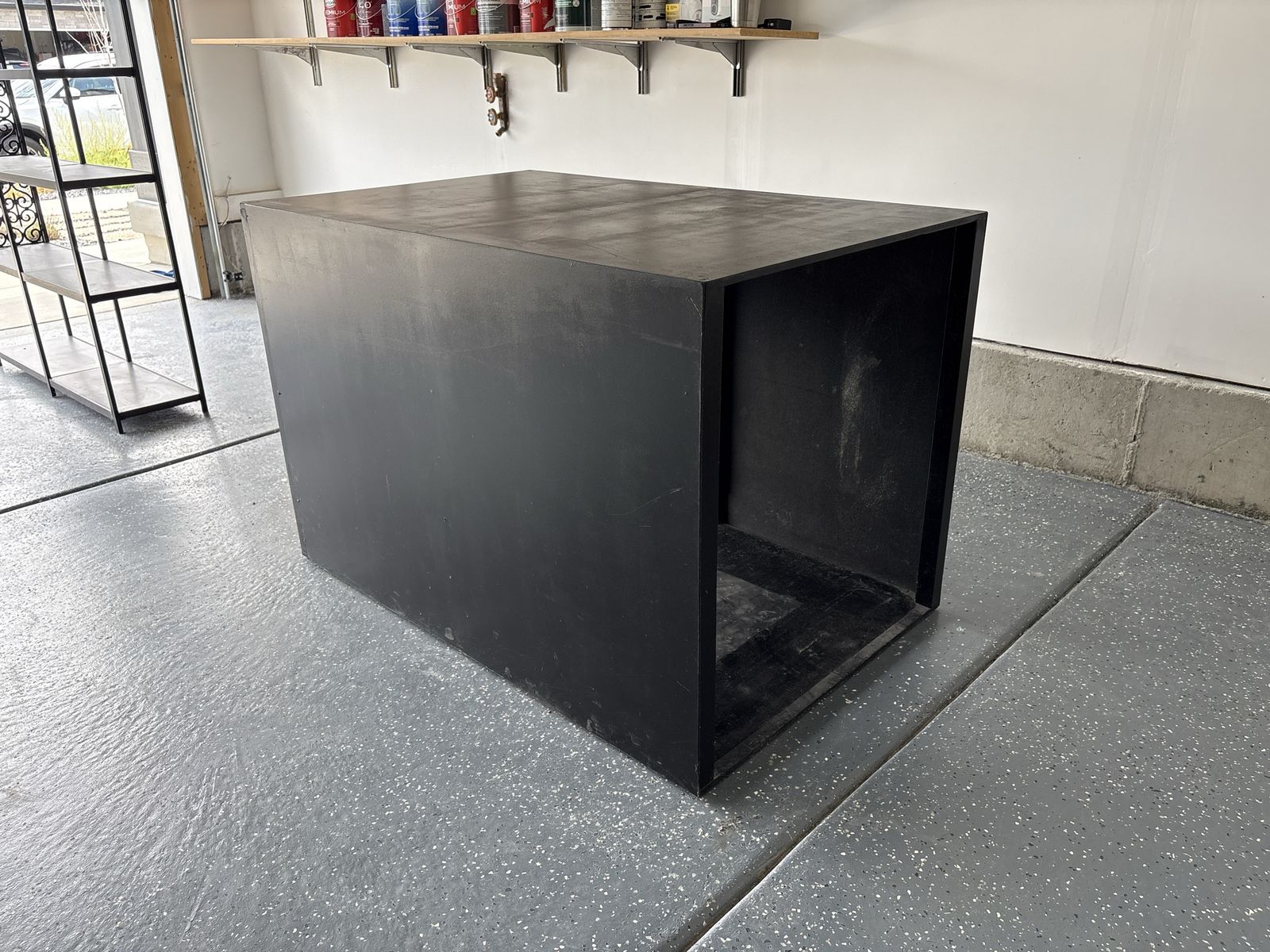 Black 48” dog kennel cover