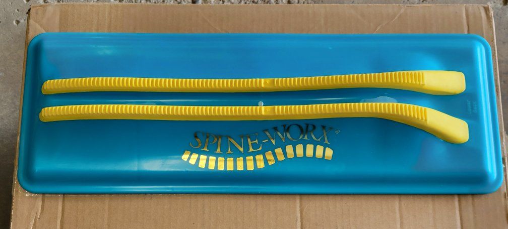 SPINE-WORX Spinal Alignment & Back Pain Relief Tool, Blue/Yellow