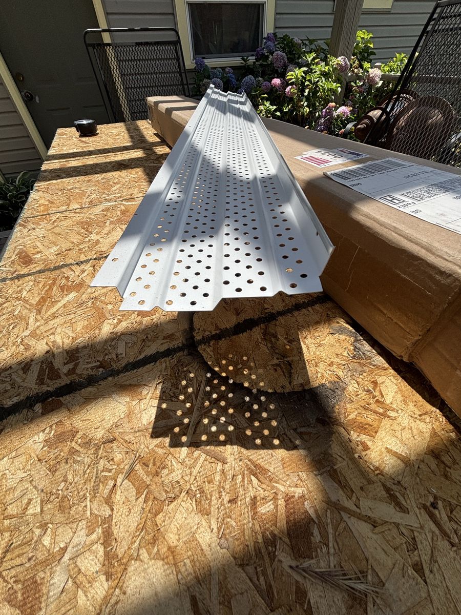 White Perforated Metal Gutter Guard Panel New