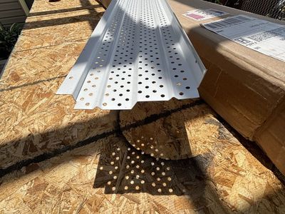 White Perforated Metal Gutter Guard Panel New