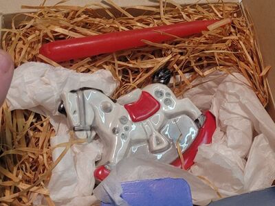 German made rocking horse candle holder