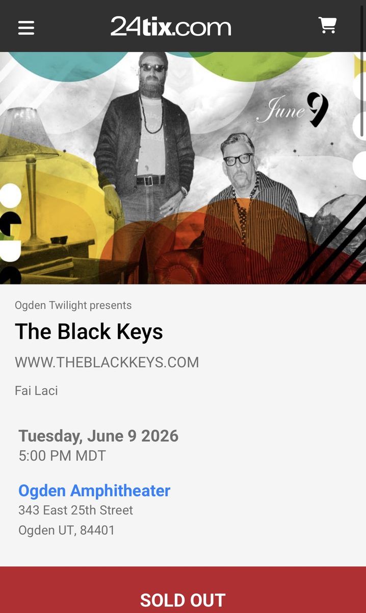 The Black Keys ticket- Ogden Twilight
