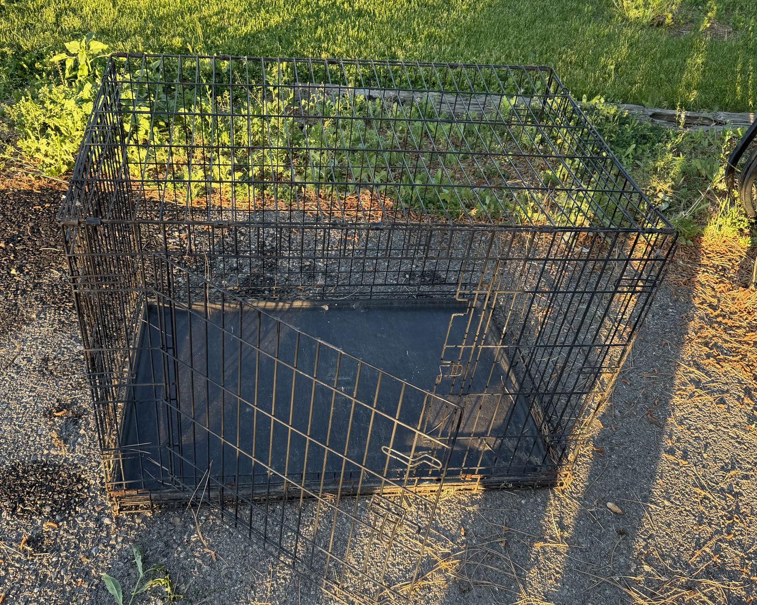 KONG Collapsible Dog Kennel Crate - Black, Portable Pet Travel Cage