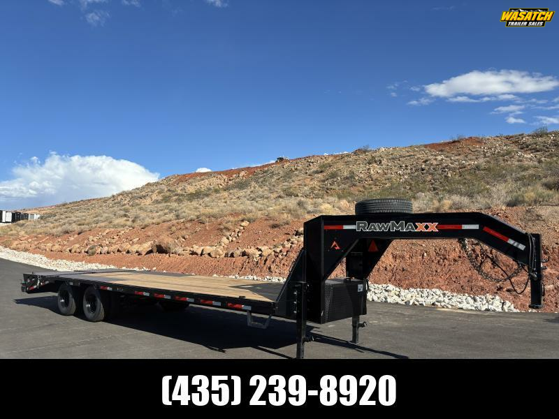 RawMaxx 8.5X28 24K FDX GN TANDEM DUAL Flatbed Trailer
