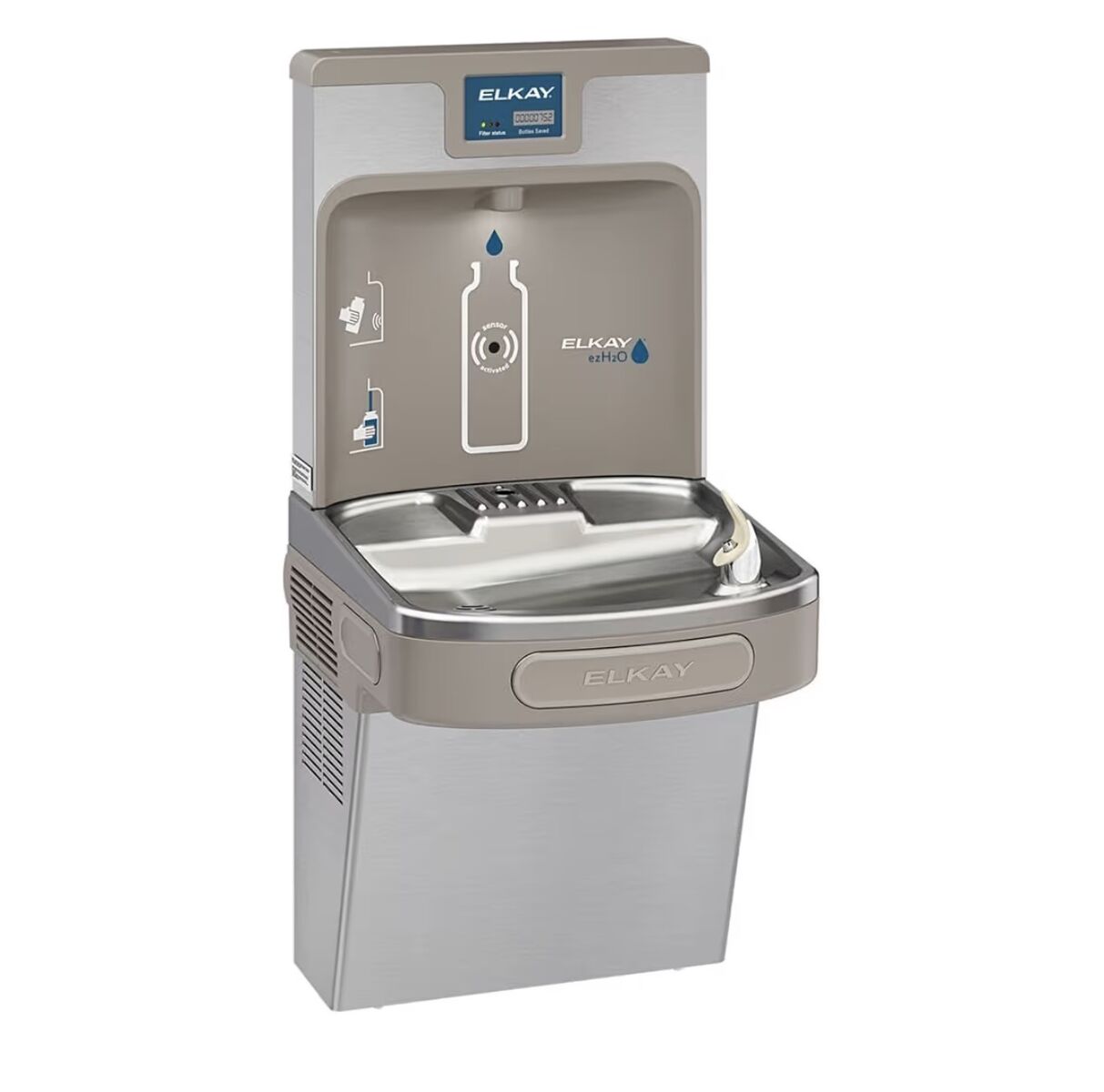 New Elkay Water Fountain & Bottle Filling Station, Stainless Steel