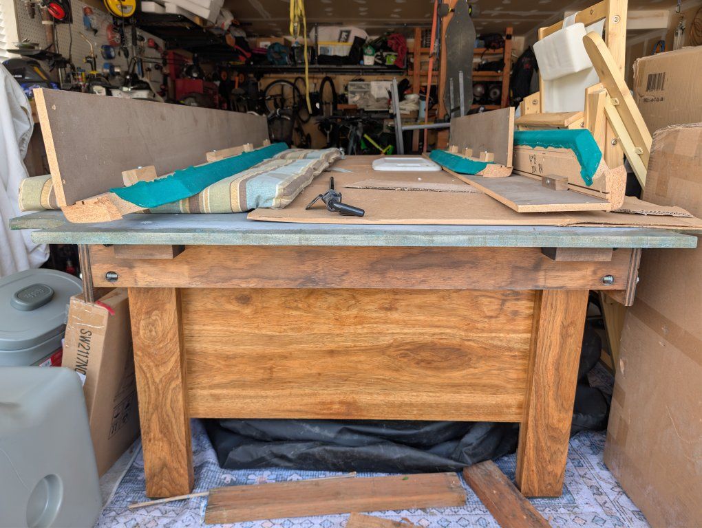 Used Wooden Pool Table & Cue Stick Rack Set - Local Pickup Only