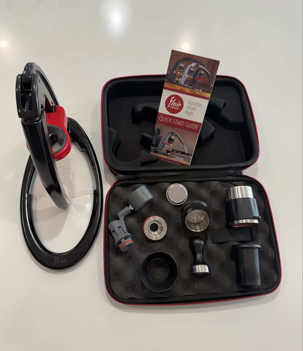 Flair Signature Manual Espresso Maker Pressure Kit with Carrying Case and Accessories