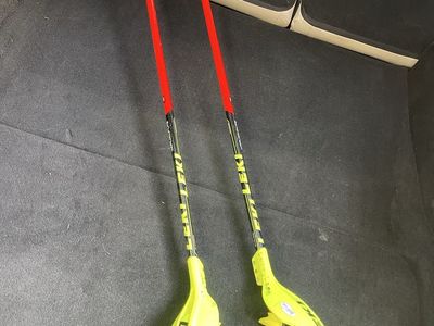 LEKI Worldcup Racing SL Ski Poles 120cm Red/Neon Yellow - Slalom Gate Guards