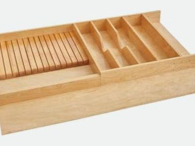 New Rev-A-Shelf Wood Trim-to-Fit Utensil/Knife Block Drawer Insert Organizer