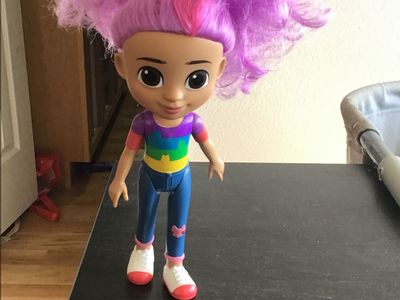 Gabby cat doll with rainbow hair