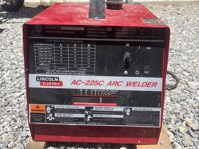 Lincoln AC-225C Arc Welder - Portable Stick Welder, Red, Heavy Duty Welding Machine