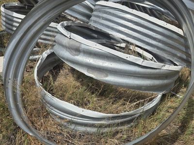 metal planter or fire rings 5'×1' tall