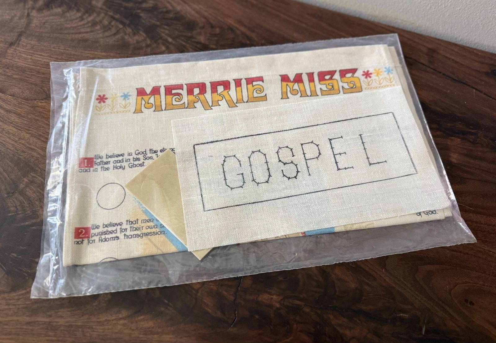 LDS vintage Merrie Miss banner.