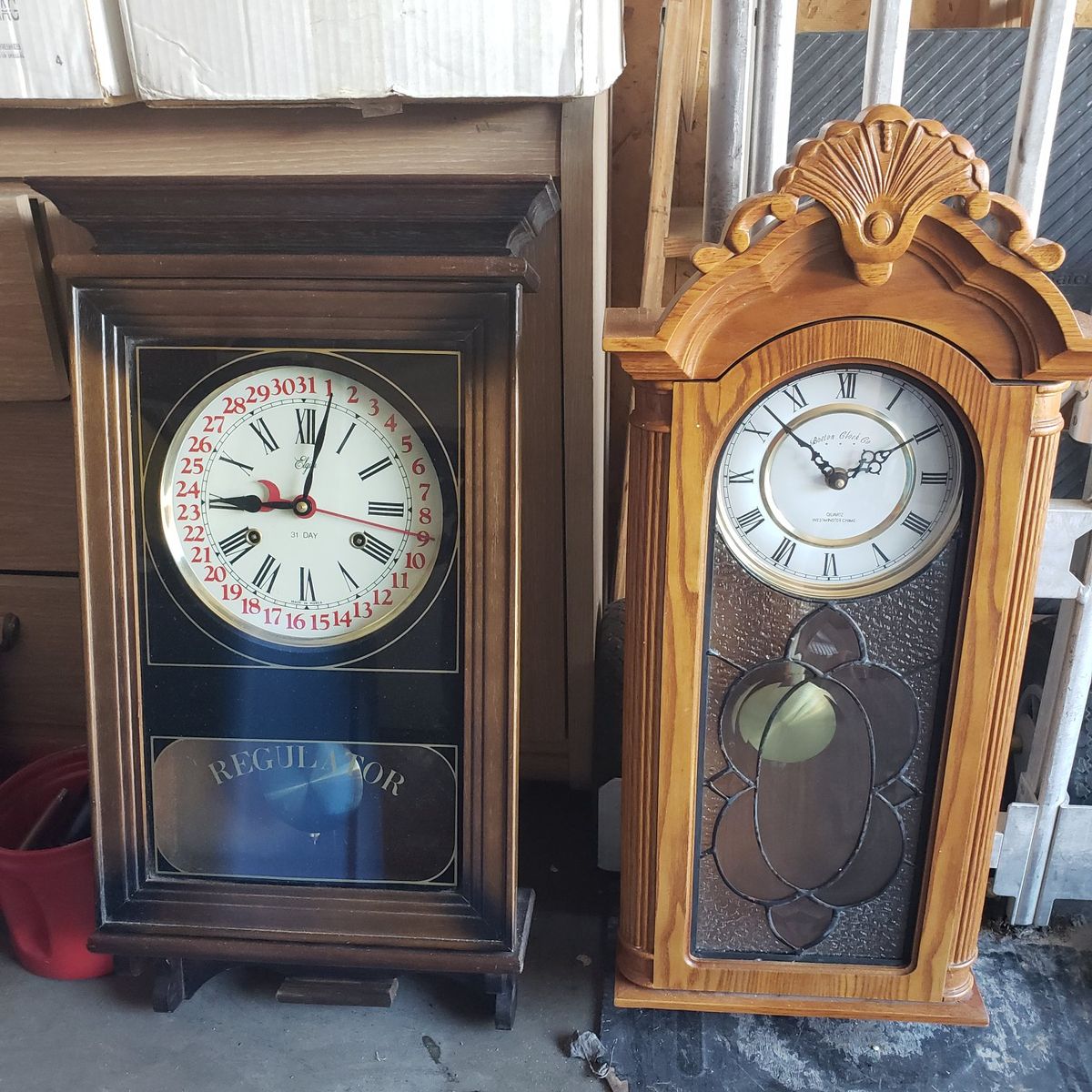I have 2 wall clocks both in great condition sell them together or separate. $30 a piece