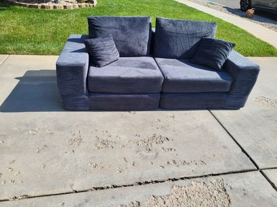 Oversized Plush Fabric Boneless Sofa
Gray*