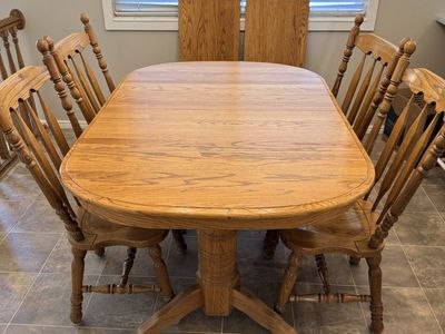 Solid Oak Dining Table, Seats 6-10