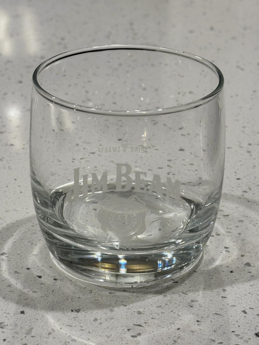 Jim Beam Bourbon Rocks Glass – Like New