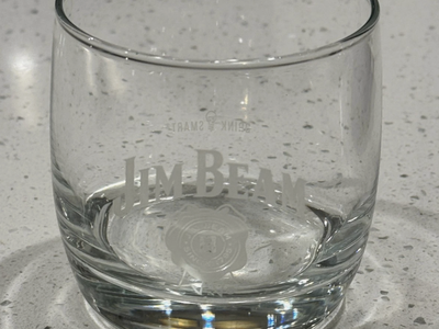 Jim Beam Bourbon Rocks Glass – Like New