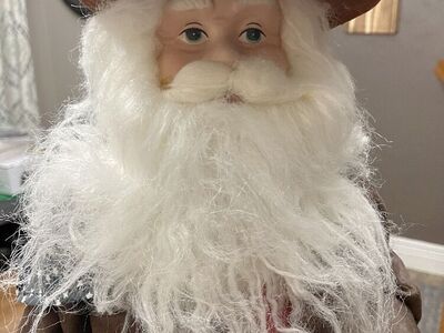 Vintage Handcrafted Western Santa