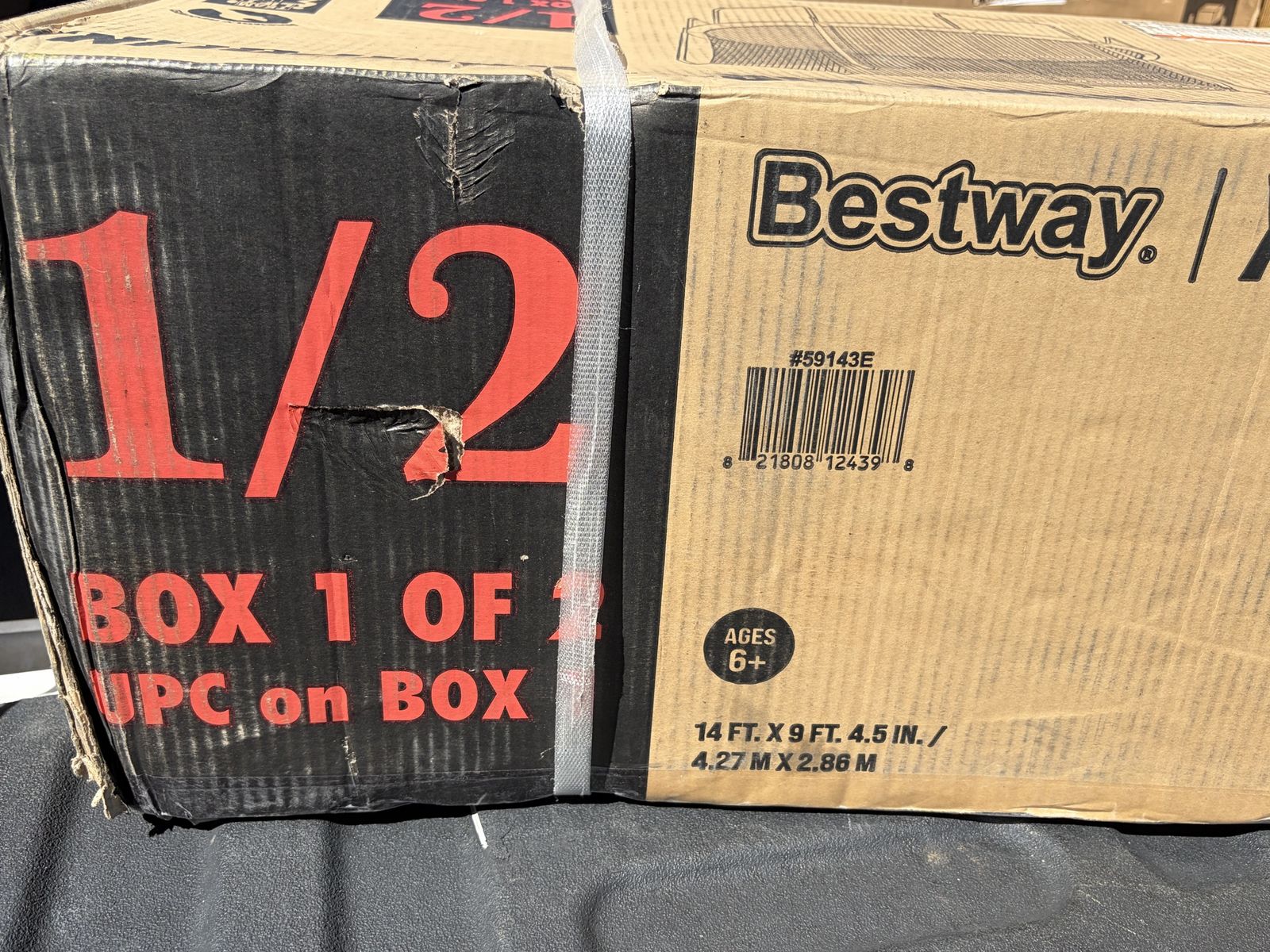 Bestway 14ft Xtreme Air Trampoline - Box 1 of 2 (Frame & Hardware - NEW/Sealed)